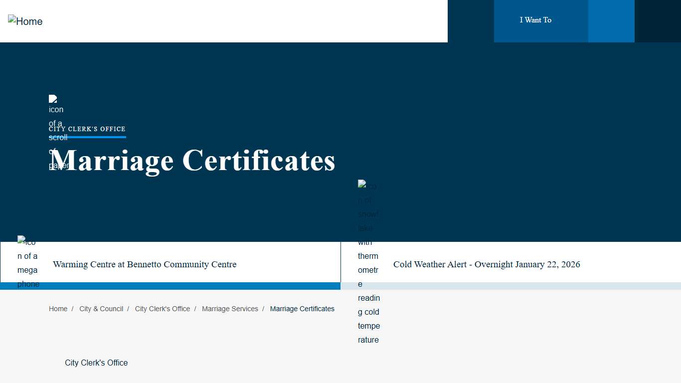 Marriage Certificates City of Hamilton